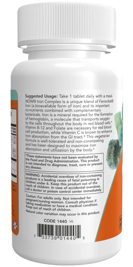 NOW Foods - Iron Complex - 100 tablets Now Foods