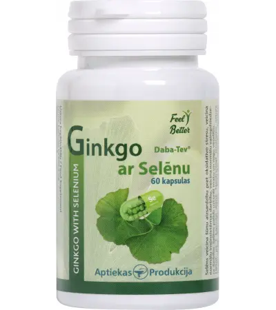 Unifarma Herbals Ginkgo Biloba with Selenium 60 caps Unifarma Herbals